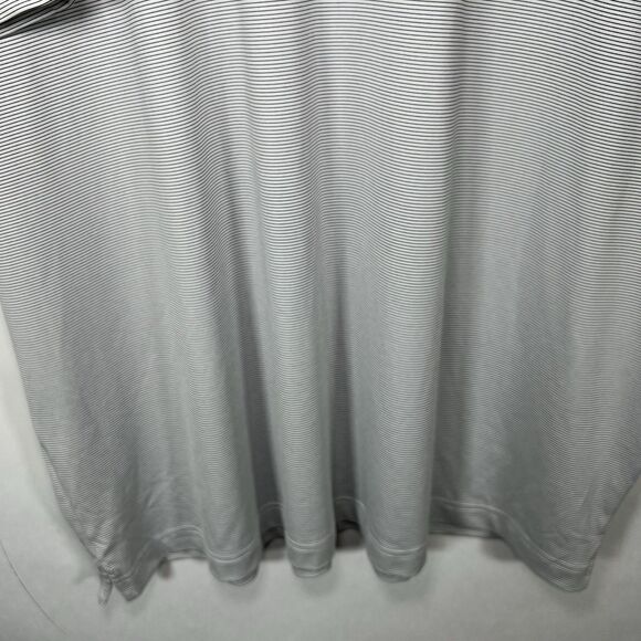 Tullymore Under Armour Golf Polo Shirt Mens Size 2XL XXL White Black Striped EUC - Picture 9 of 10